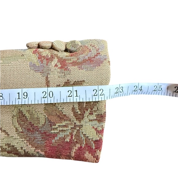 RARE Vintage Ralph Lauren Taupe Floral Tapestry Stand-Collar Blazer Size 6 - Picture 9 of 10